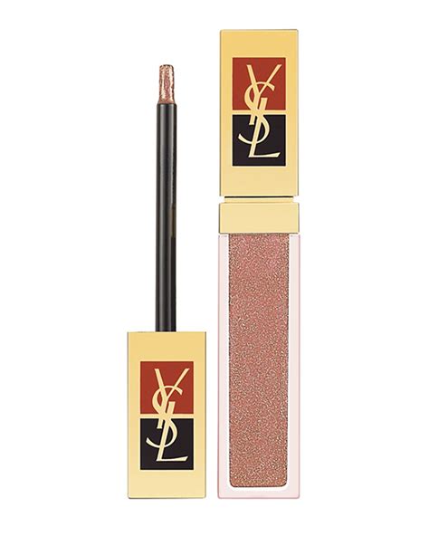 ysl gold lip gloss|YSL glossy lipstick.